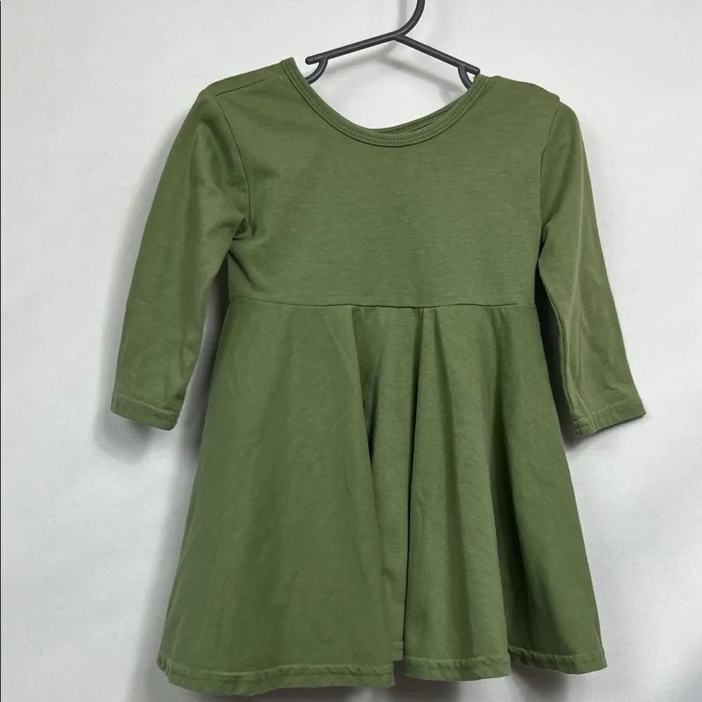 Ria’s Closet green long sleeve twirl dress size 2